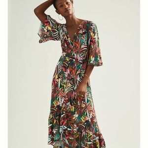 Farm Rio wrap dress XS fits 2-6